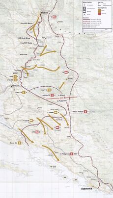 Military map of Operation Jackal