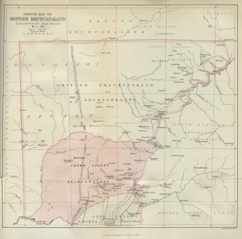Location of بتشوانالاند البريطانية