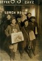 Newsboys selling on Brooklyn Bridge c.1908
