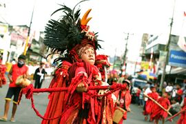 A Kabasaran war dancer from Minahasan