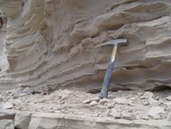 Laminated claystone from Glacial Lake Missoula, Montana, United States