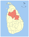 Area map of North Central Province of Sri Lanka