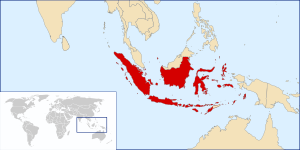 Location of Indonesia
