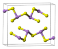 Orpiment's unit cell