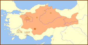 Seljuk Sultanate of Rum 1190 Locator Map.svg