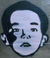 Panchen Lama- Gedhun Choekyi Nyima at age 6 in art detail, Panchen Lama Association (cropped).jpg