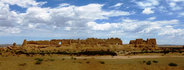 Rammed earth ruins of a granary