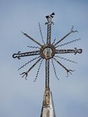 Lithuanian type of cross - saulutė (little sun) containing ancient, pre-Christian motifs.
