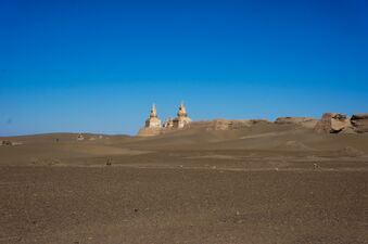 Remains of the city Khara-Khoto built in 1032. Located in Ejin Khoshuu, Alxa Aimag