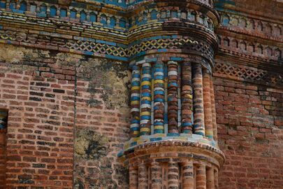 Fading enameled bricks on Gumti Gate