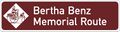 Official sign of Bertha Benz Memorial Route, commemorating the world's first long-distance journey by automobile from Mannheim to Pforzheim in 1888 104 km (65 mi)