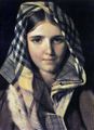 Girl if checkered shawl