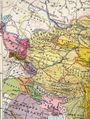 The Dzungar Khanate (c. 1750) (in blue line)