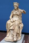 Statue of a robed Cybele, seated