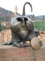 The "bridge monkey" next to the gate
