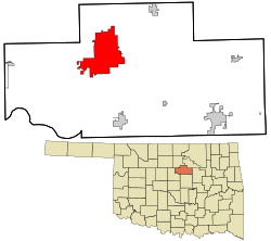 Location within Payne County and Oklahoma