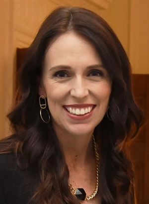 Smiling woman with dark hair