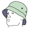 Bucket hat line drawing.svg