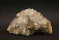 Quartz crystal. The individual grains of this polycrystalline mineral sample are clearly visible.