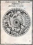 خريطة من عام 1683 رسمها رسام الخرائط الفرنسي آلان مانيسون مالي من منشوره وصف الكون. تُظهر الخريطة بحرًا أسفل المحيطين الأطلسي والهادي في وقت كان يُعتقد فيه أن تييرا دل فويگو متصلة بالقارة القطبية الجنوبية. سُمي بحر ماجلان نسبةً إلى فرديناند ماجلان.