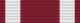 Width-44 crimson ribbon with two width-8 white stripes at distance 4 from the edges.