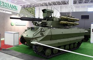 Боевой многофункциональный робототехнический комплекс Уран-9 - Международного военно-технического форума АРМИЯ-2016 01.jpg