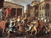 L'Enlèvement des Sabines "اختطاف السابينيات", نيكولا پوسان (1638)