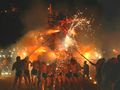 A fire dragon dance (舞龙/舞龍) during Chinese New Year celebration in China