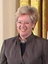 Sandra M. Faber, professor of astronomy and astrophysics, helped develop the cold dark matter theory, member of the NAS, the AAAS, and the American Philosophical Society
