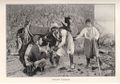 Farriers shoeing a donkey in Cyprus in 1900
