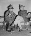 Fulgencio Batista (left) and U.S. General Malin Craig at Arlington National Cemetary in the United States, while waiting for the arrival of President Roosevelt, 1938.