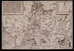 Map of Tunis and La Goulette in Tunisia, 1535.jpg