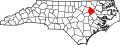 State map highlighting Edgecombe County