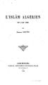 L'Islam algérien en l'an 1900 / par Edmond Doutté Doutté, Edmond