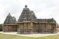 Twin temples (1200 CE) at Mosale, the Nageshvara (near) and Chennakeshava temple (far)