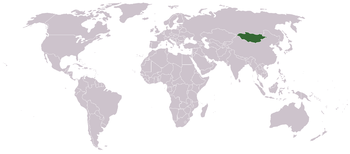موقع منغوليا