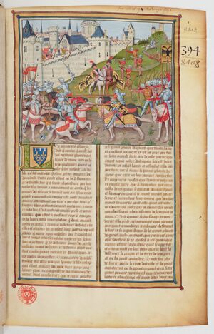 Histoire de la guerre sainte de Guilaume de Tyr - BNF Fr2824 f1r (bataille de Ninive).jpg