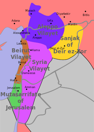 أراضي سوريا العثمانية حوالي عام 1900