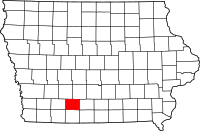 Map of Iowa highlighting