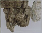 Fig. 8. Winged curl-haired Gorgon (Medusa) being decapitated by Perseus aided by Athena; fragment of ivory relief plaque from the Heraion of Samos Archaeological Museum of Samos E 1 (sixth century BC)[74]