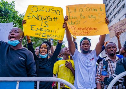 Protest against the extrajudicial killings by SARS in Nigeria.jpg