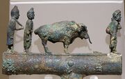 Dian people with an ox