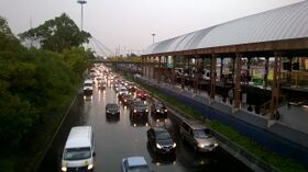 Calzada Ignacio Zaragoza with rain, Agrícola Oriental.jpg