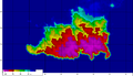 خريطة تضاريس گرنسي من بيانات SRTM