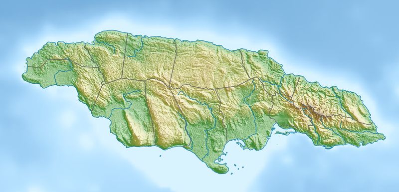 ملف:Jamaica relief location map.jpg