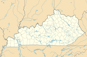 Map showing the location of متنزه كهف الماموث الوطني Mammoth Cave National Park