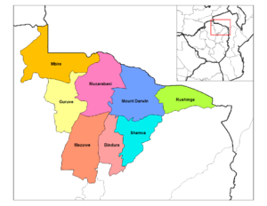 مقاطعة مضارباني في محافظة ماشونالاند الوسطى، زمبابوى