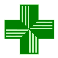 The green Greek Cross used in Argentina, France, the United Kingdom and other countries