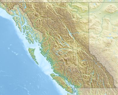 Location map Canada British Columbia