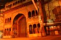 The main gate of the Punjabi Qila Mubarak at night. Architect Atit Kumar.